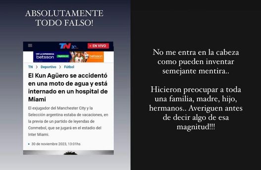 Aguero, la notizia di un falso incidente manda su tutte le furie la fidanzata: “Fate…”- immagine 2