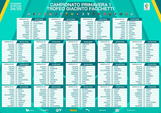 Primavera, il calendario 2024/25 dell’Inter: esordio contro il Bologna, si chiude a Cesena- immagine 3