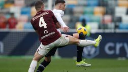 Udinese-Torino 0-2, il tabellino: due gli ammoniti tra le fila dei granata