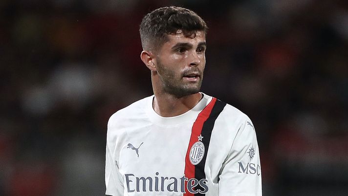 Christian Pulisic (attaccante AC Milan) qui durante l'amichevole Monza-Milan 6-7 dcr (precampionato 2023-2024) | News (Getty Images) Christian Pulisic AC Milan amichevole Monza-Milan 6-7 dcr precampionato 2023-2024
