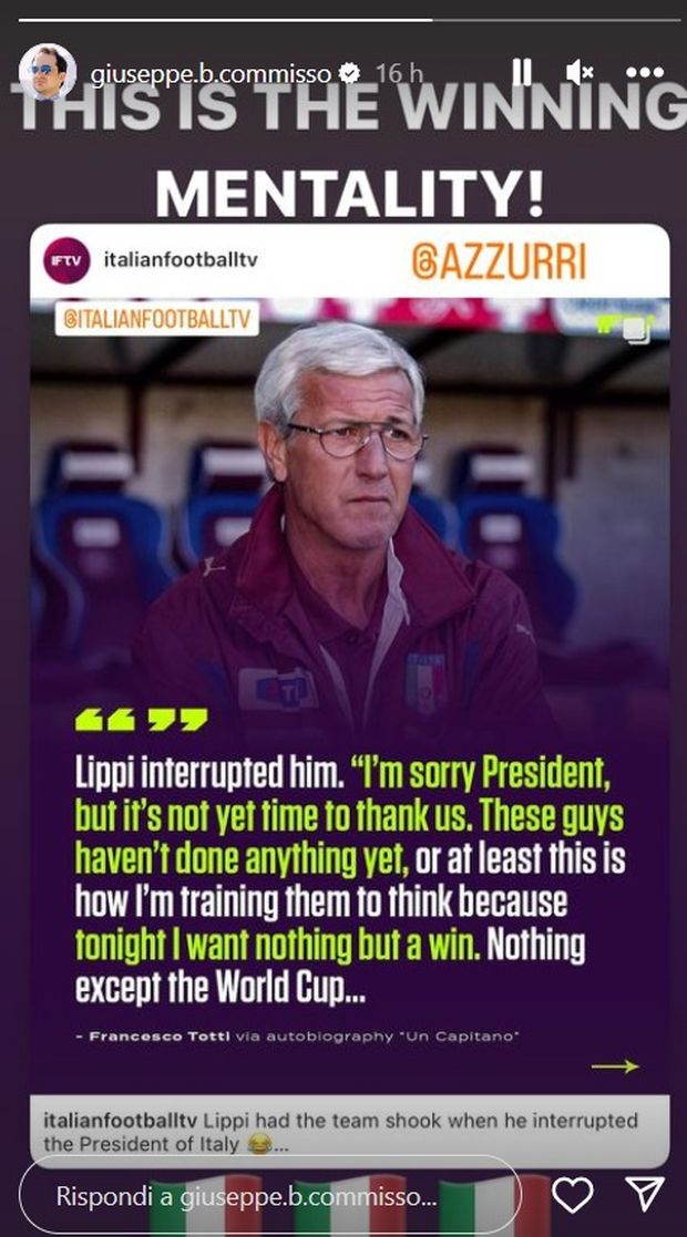 FOTO – Commisso jr. elogia Lippi: “Che mentalità vincente!”- immagine 2