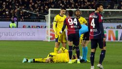 Gagliardini ko, due fratture costali durante Cagliari-Verona