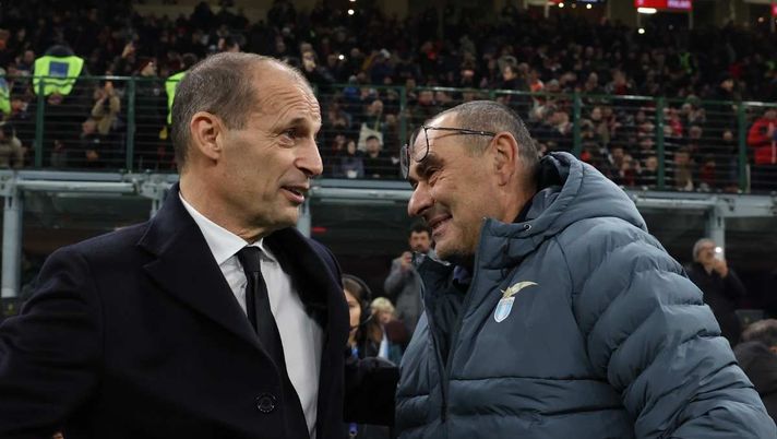 Massimiliano Allegri (allenatore AC Milan) e Maurizio Sarri (allenatore SS Lazio), qui prima di Milan-Lazio 1-0 (Serie A 2025-2026) | News (Getty Images) Archetti (Gazzetta): 'Coppa Italia, tra Lazio e Milan nessuna mollerà un centimetro. Ecco perché'