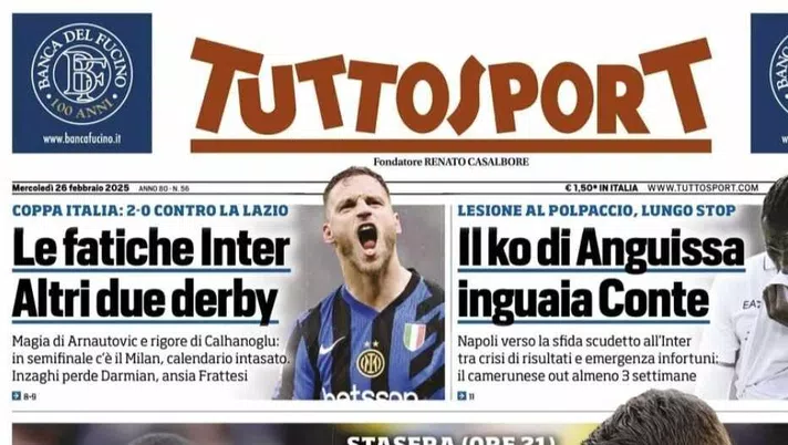 prima pagina tuttosport oggi