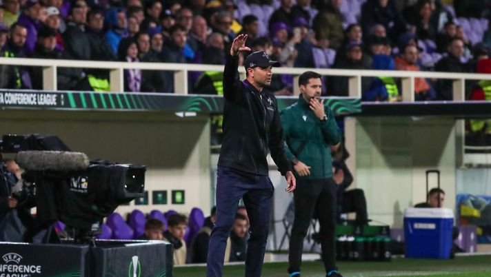 GERMOGLI PH: 17 APRILE 2025 FIRENZE STADIO ARTEMIO FRANCHI CONFERENCE LEAGUE FIORENTINA VS CELJE NELLA FOTO PALLADINO Corsa Europa: tutti gli scenari e l’effetto Conference per la Fiorentina - immagine 1