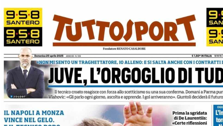 La prima pagina odierna di Tuttosport Tuttosport