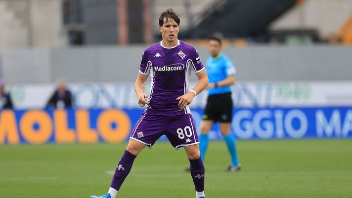 FLORENCE, ITALY - MAY 10: Giovanni Fabbian of ACF Fiorentina in action during the Serie A match between ACF Fiorentina and Genoa CFC at Artemio Franchi on May 10, 2026 in Florence, Italy. (Photo by Gabriele Maltinti/Getty Images) Dalla Turchia: anche Italiano sulle tracce di Fabbian - immagine 1