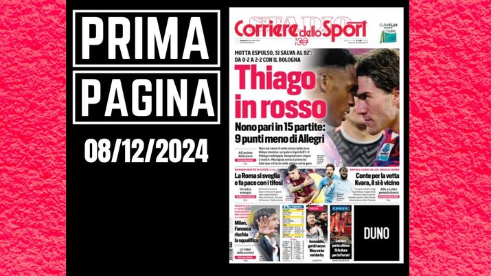 Prima pagina Corriere dello Sport: Milan, Fonseca rischia la squalifica