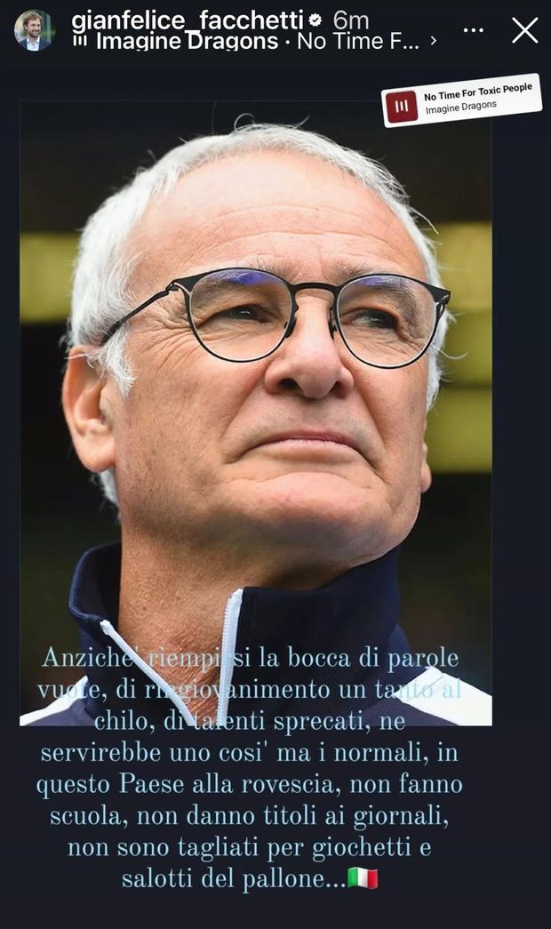 Flop Spalletti in Nazionale, Facchetti sui social: “In questo Paese alla rovescia servirebbe…”- immagine 3