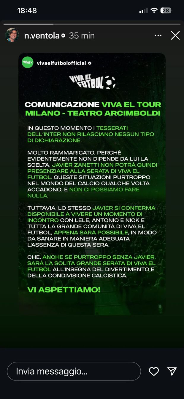 Inter, continua il silenzio stampa: Zanetti non ci sarà e non parlerà oggi a Viva el Futbol- immagine 3