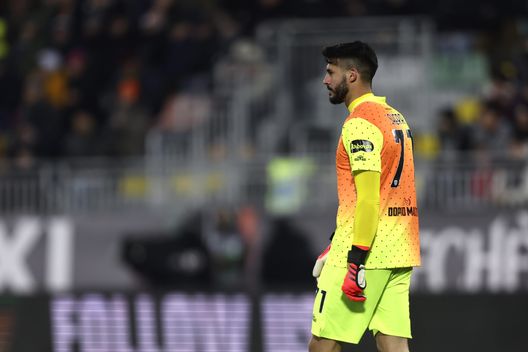 VENICE, ITALY - DECEMBER 22: Alen Sherri of Cagliari during the Serie A match between Venezia and Cagliari at Stadio Pier Luigi Penzo on December 22, 2024 in Venice, Italy. (Photo by Maurizio Lagana/Getty Images)