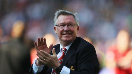 WEST BROMWICH, ENGLAND - MAY 19: Manchester United manager Sir Alex Ferguson applauds the crowd after his 1,500th and final match in charge of the club following the Barclays Premier League match between West Bromwich Albion and Manchester United at The Hawthorns on May 19, 2013 in West Bromwich, England. (Photo by Richard Heathcote/Getty Images)