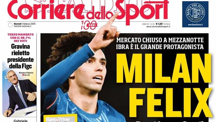 prima pagina corriere dello sport oggi