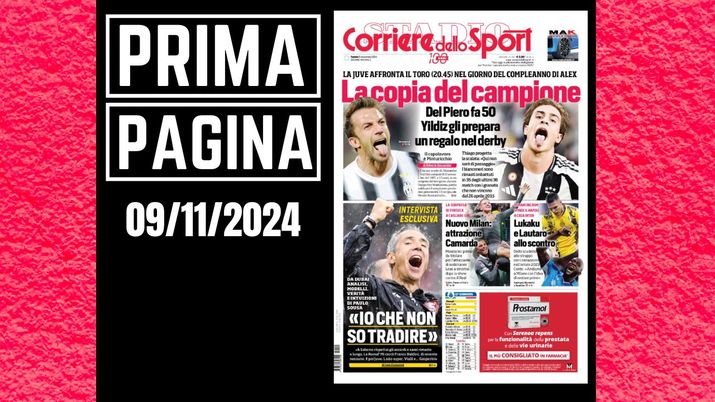 Prima pagina Corriere dello Sport: nuovo Milan: attrazione Camarda