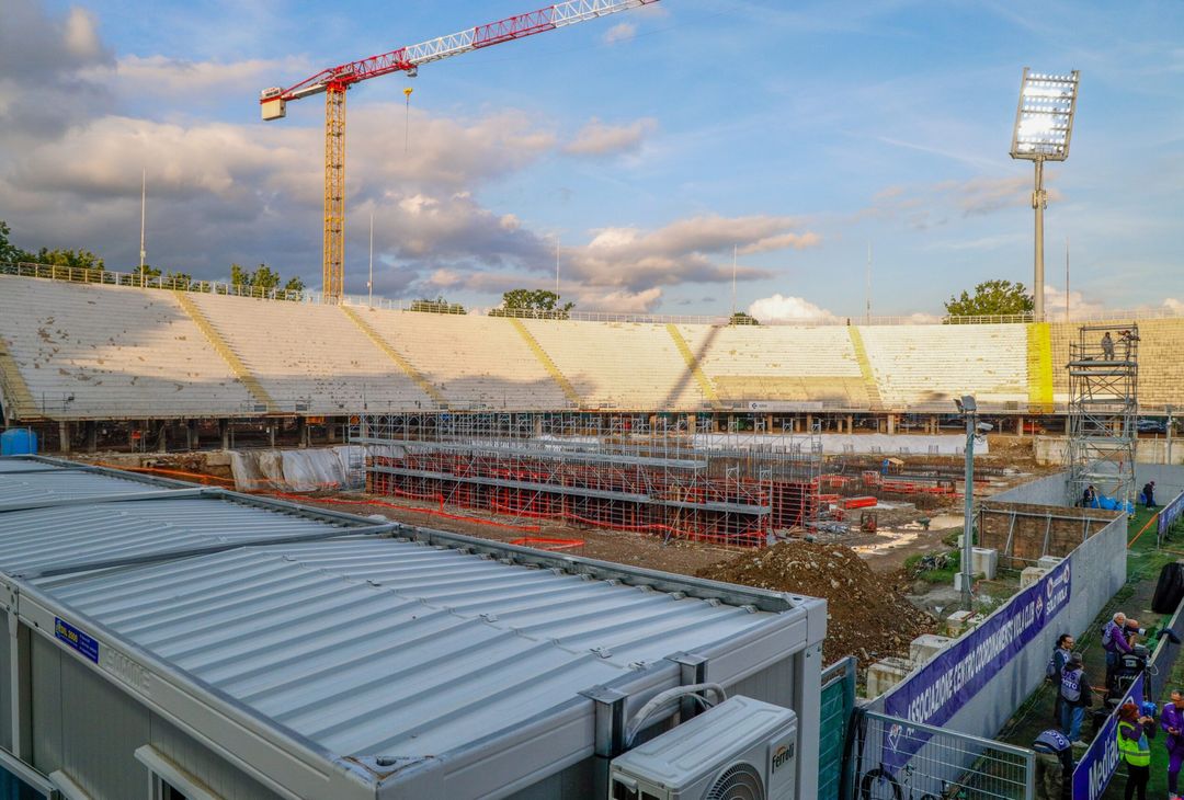 GALLERY VN – Lo stato dei cantieri al Franchi in Curva Fiesole e Maratona- immagine 1
