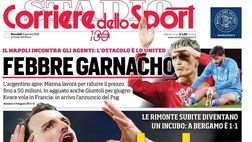 PRIMA PAGINA CORRIERE DELLO SPORT OGGI: “Febbre Garnacho”
