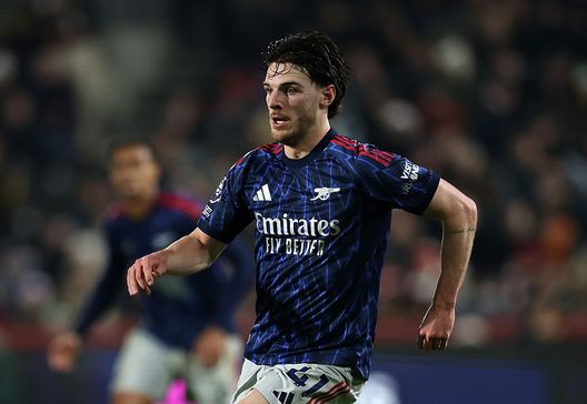 Brentford, Inghilterra - 12 febbraio 2026: Declan Rice dell'Arsenal durante la partita contro il Brentford. (Foto di Eddie Keogh/Getty Images) Arsenal-Wigan, dove vedere la partita in diretta televisiva e streaming LIVE- immagine 5