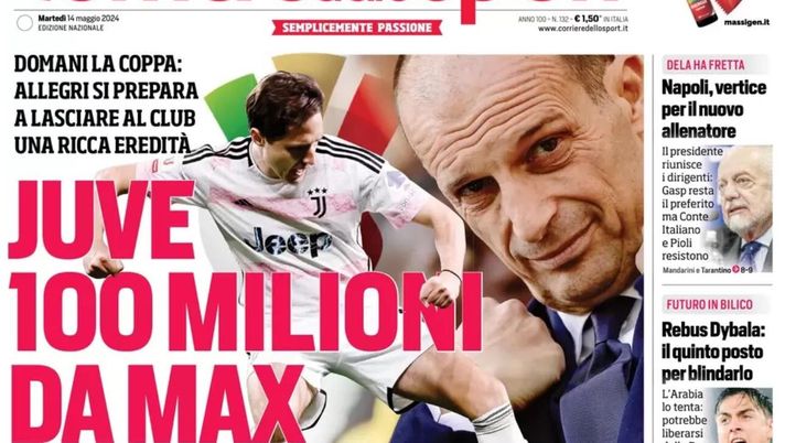 prima pagina corriere dello sport oggi