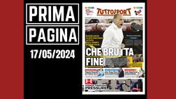 Prima pagina Tuttosport: Allegri-Juventus. Che brutta fine