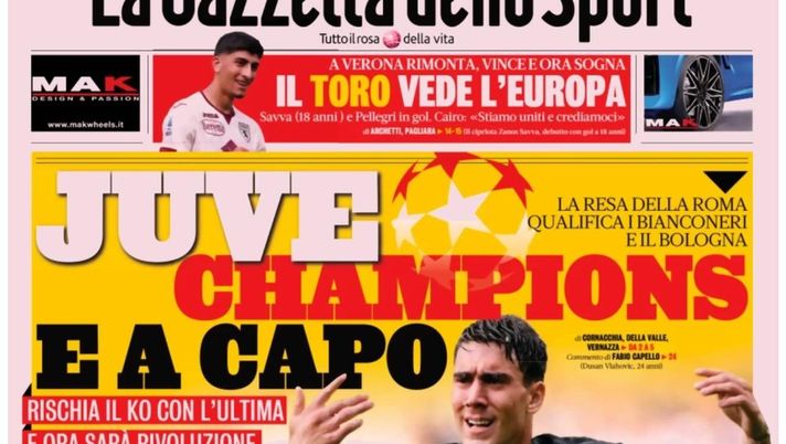 PRIMA PAGINA GAZZETTA DELLO SPORT OGGI: “Inzaghi al rinnovo, ci metto la firma”