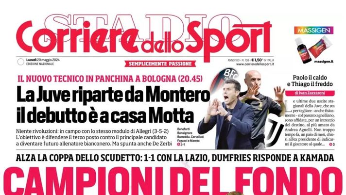 prima pagina corriere dello sport oggi