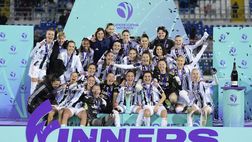 La Juventus Women festeggia allo Stadium la conquista della Supercoppa