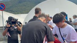 Ritiro Palermo, l’arrivo dei calciatori rosanero all’impianto sportivo di Saint Vincent