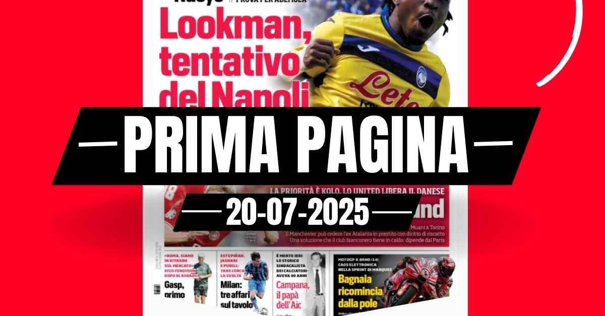 Prima pagina Corriere dello Sport: Milan, Estupinan, Pubill, Jashari. Tare cerca la svolta Prima pagina Corriere dello Sport: Milan, Estupinan, Pubill, Jashari. Tare cerca la svolta