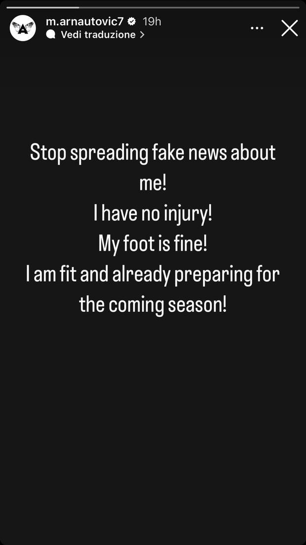 Arnautovic: “Basta fake news, non ho infortuni. Sono pronto per la stagione”- immagine 2