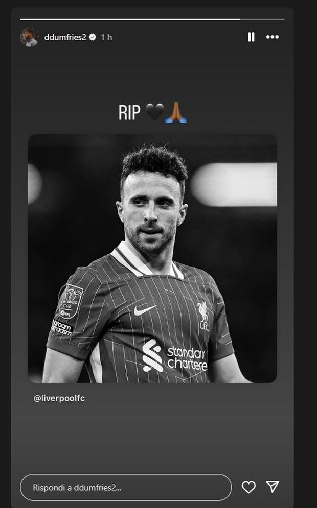 Scomparsa Diogo Jota, il cordoglio di Bisseck, Bastoni e Dumfries- immagine 2