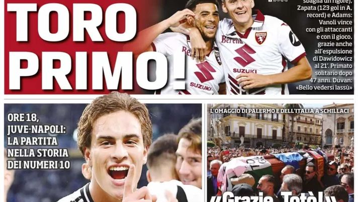 prima pagina tuttosport oggi
