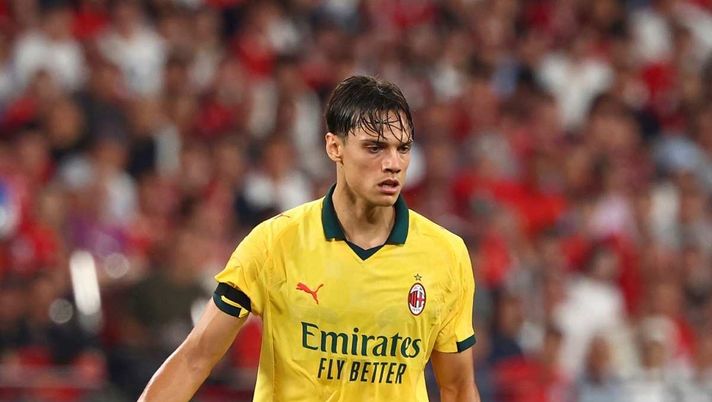 Samuele Ricci (centrocampista AC Milan), qui in gol durante Liverpool-Milan | (Getty Images) Samuele Ricci Liverpool-Milan AC Milan News