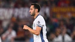 Roma-Inter, Calhanoglu sostituito al 12esimo: per lui una contrattura