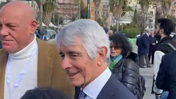 Il ministro Abodi è arrivato all’evento alla Rotonda Diaz a Napoli