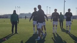 VIDEO Cittadella-Palermo, rosanero in campo per il riscaldamento