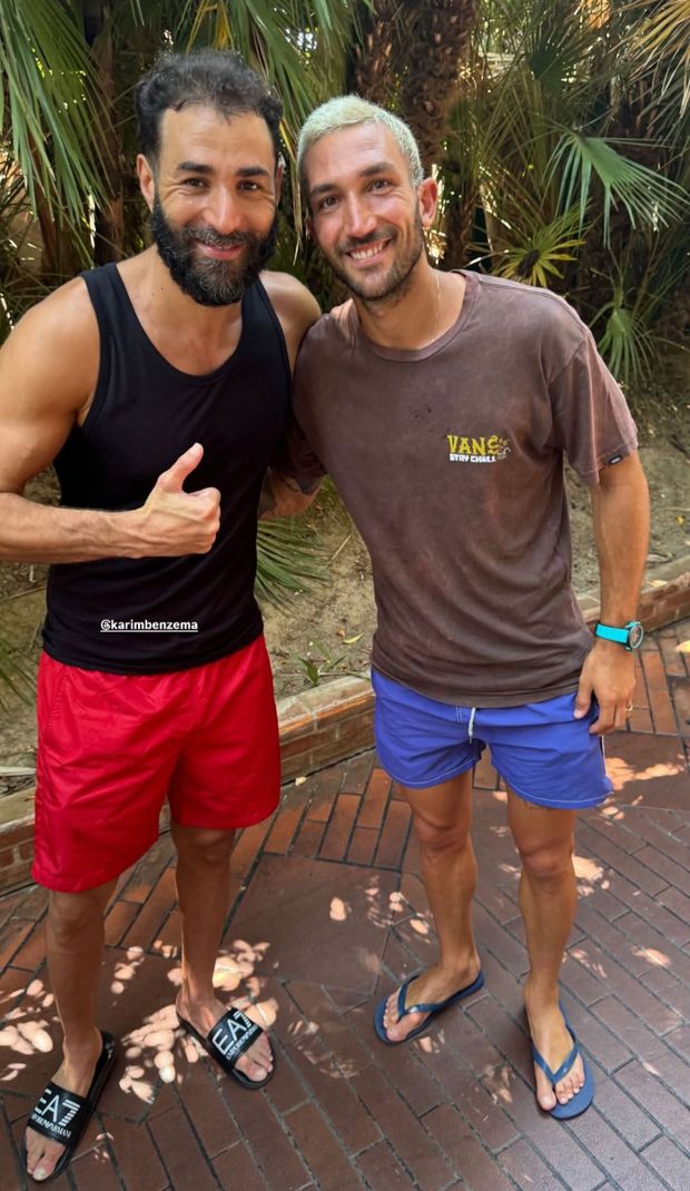 Lazio, Cataldi incontra Benzema in vacanza. La foto sui social- immagine 2