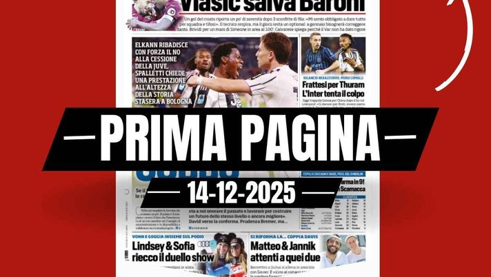 Prima pagina Tuttosport: 'Milan-Napoli, testa a testa con vista Riad' Prima pagina Tuttosport: 'Milan-Napoli, testa a testa con vista Riad'