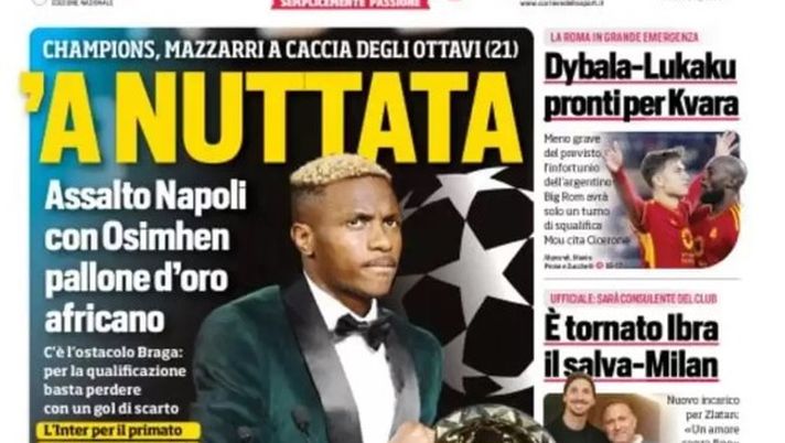 EDICOLA / CdS: Inter, contro la Real Sociedad tocca a Sanchez - immagine 1