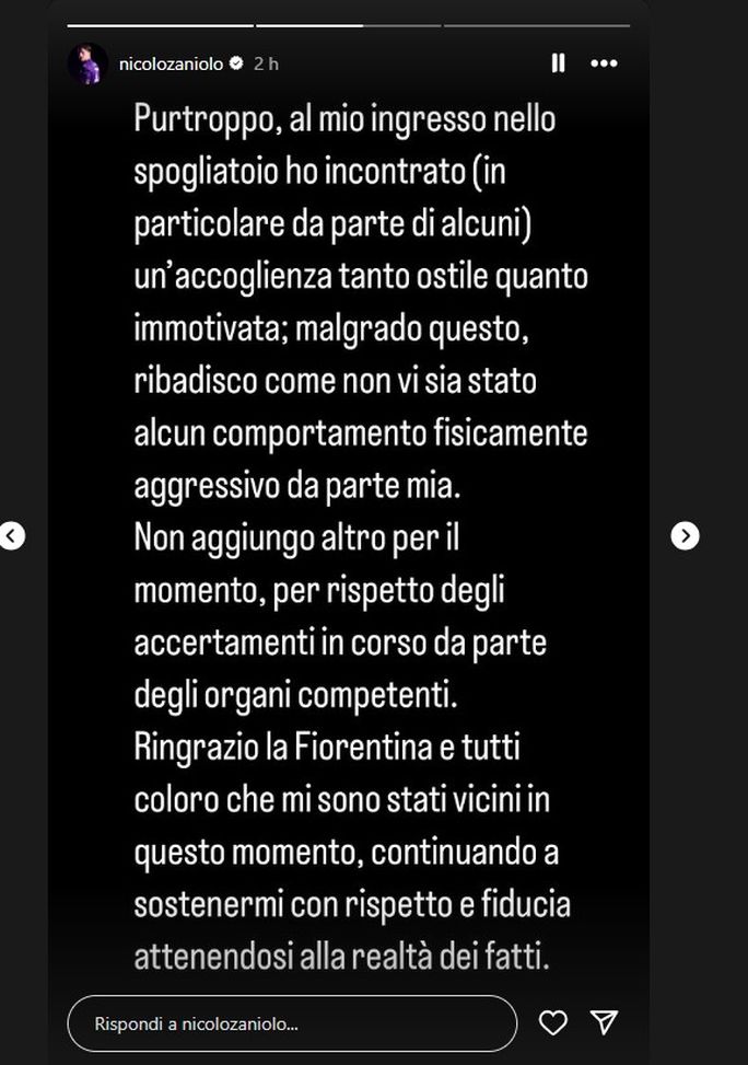 Zaniolo: “Ricostruzioni fantasiose, da Roma accuse sgradevoli e ambigue allusioni”- immagine 3