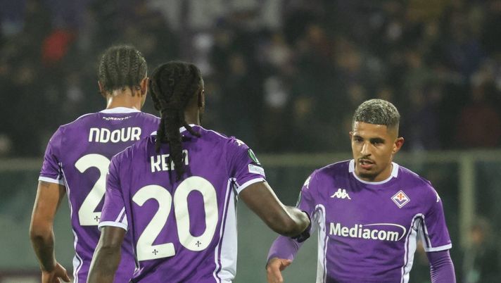 GERMOGLI PH: 11 DICEMBRE 2025 FIRENZE STADIO ARTEMIO FRANCHI CONFERENCE LEAGUE FIORENTINA VS DINAMO KIEV NELLA FOTO GOL ESULTANZA KEAN La Nazione: “Conference e retrocessione. Fiorentina tra sogni e incubi” - immagine 1