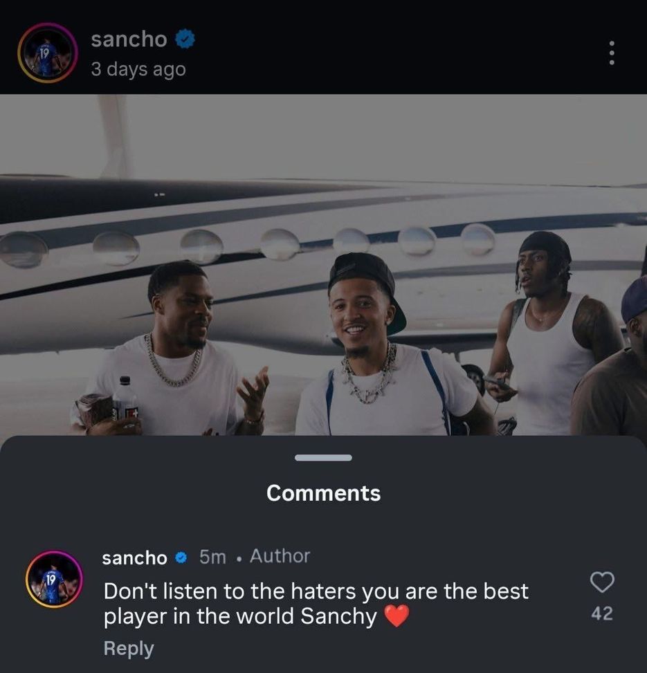 Sancho, che gaffe: dimentica di cambiare account sui social e si “autoelogia”- immagine 2