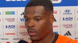 Dumfries: “Salutare i tifosi dell’Inter? Non è ancora il momento. Ho sentito Calha e…”
