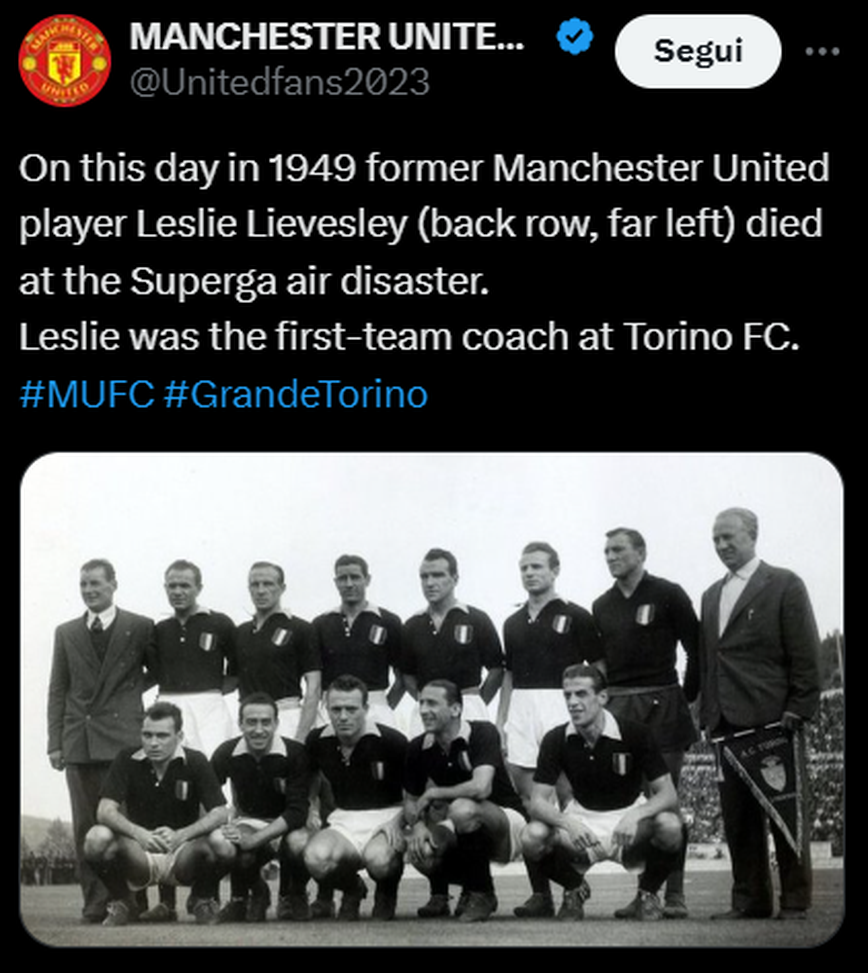 4 maggio, i messaggi dal mondo: dal Manchester United al ministro Zangrillo- immagine 2