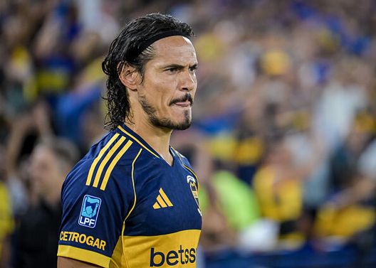 Edinson Cavani all'opera con indosso i colori del Boca Juniors (vs Racing Club, Primera Division Argentina; 20 febbraio)