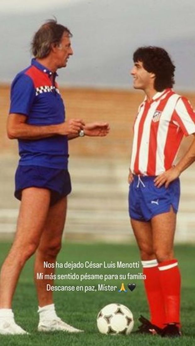 Futre ricorda Menotti, suo mister all’Atletico Madrid: “Riposa in pace”- immagine 2
