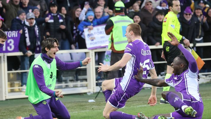GERMOGLI PH: 11 GENNAIO 2026 FIRENZE STADIO ARTEMIO FRANCHI CAMPIONATO SERIE A FIORENTINA VS MILAN NELLA FOTO GOL ESULTANZA COMUZZO Fiorentina-Milan, una reunion riuscita bene - immagine 1