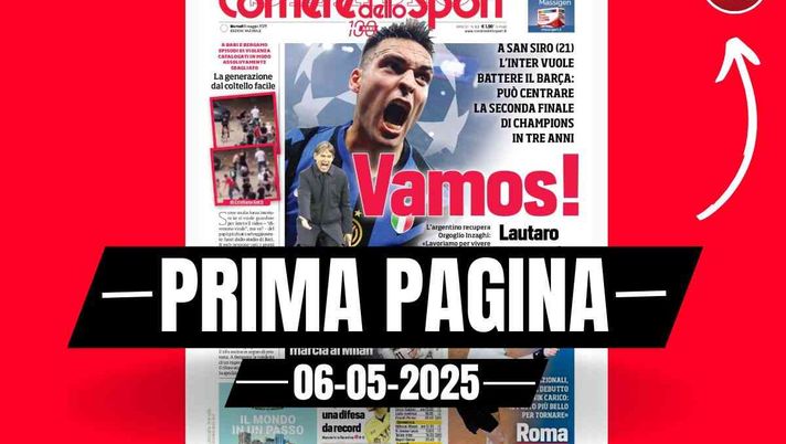 Prima Pagina Corriere dello Sport 6 maggio