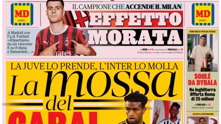 PRIMA PAGINA GAZZETTA DELLO SPORT OGGI: “Inzaghi al rinnovo, ci metto la firma”
