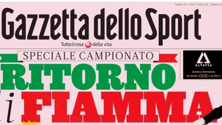 prima pagina gazzetta dello sport