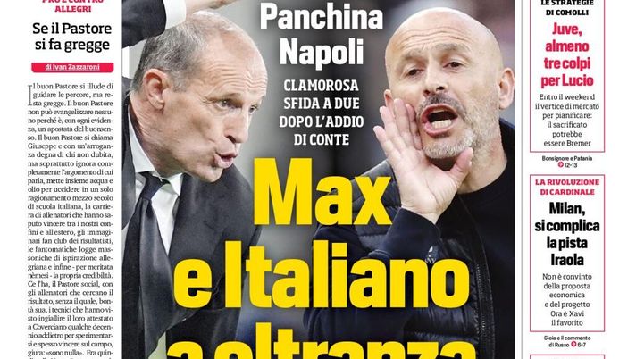 Prime pagine giornali sportivi oggi: il Napoli sui media- immagine 1